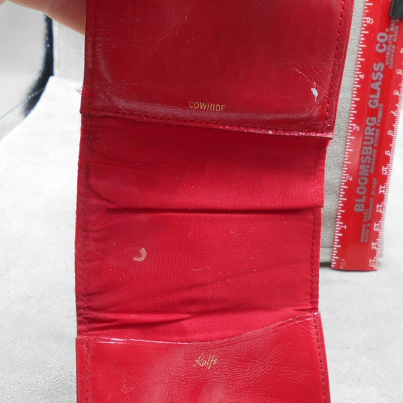 Rolf's Vintage Red Cowhide Change Purse Kiss Lock Coin Purse Wallet - Picture 9 of 9